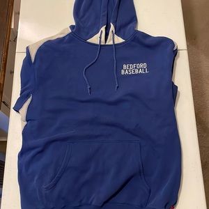 Bedford baseball sweatshirt with hoodie. Size medium youth